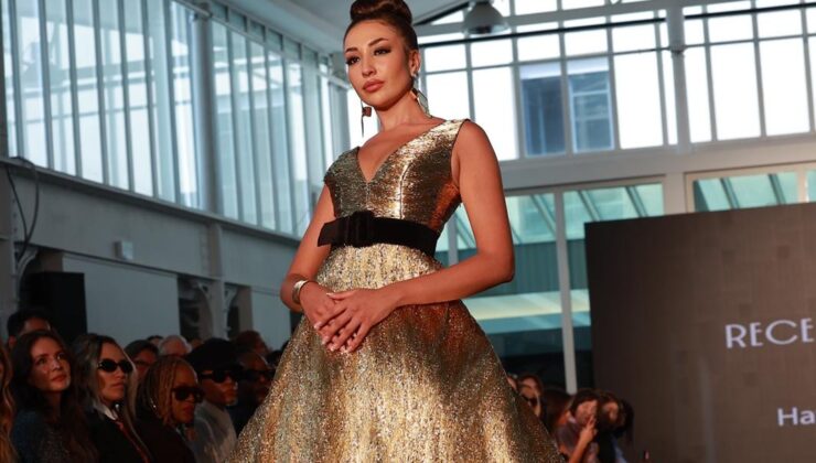 Yürüyüşü, duruşu ve zarafetiyle moda dünyasında adından sıkça söz ettiren ünlü model Ecem April,