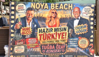 NOYA BEACH’TE COŞKULU YEŞİLÇAM GECESİ: NURİ ALÇO’NUN ELİNDEN GAZOZ İÇME YARIŞINA GİRDİLER!