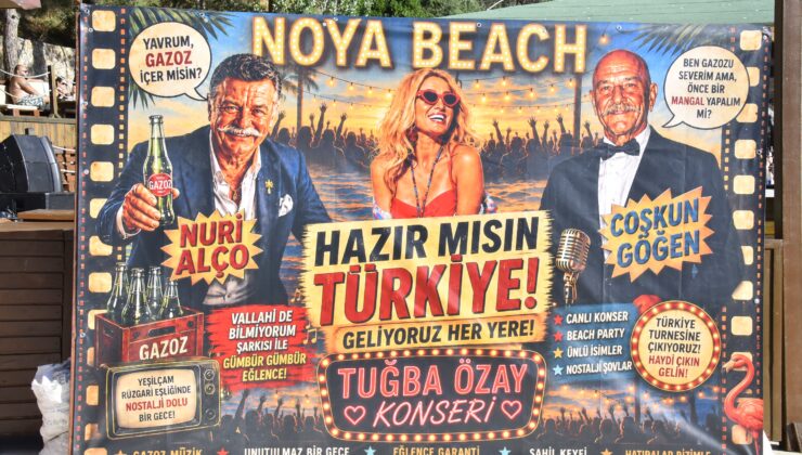 NOYA BEACH’TE COŞKULU YEŞİLÇAM GECESİ: NURİ ALÇO’NUN ELİNDEN GAZOZ İÇME YARIŞINA GİRDİLER!