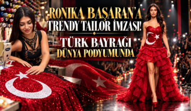 RONİKA BAŞARAN’A TRENDY TAILOR İMZASI! TÜRK BAYRAĞI DÜNYA PODYUMUNDA